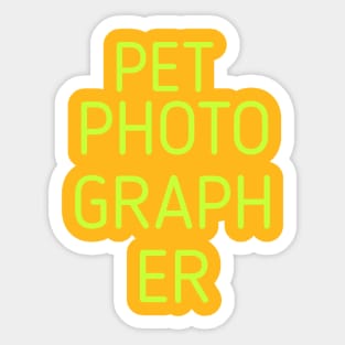 Pet Photographer Squares Sticker